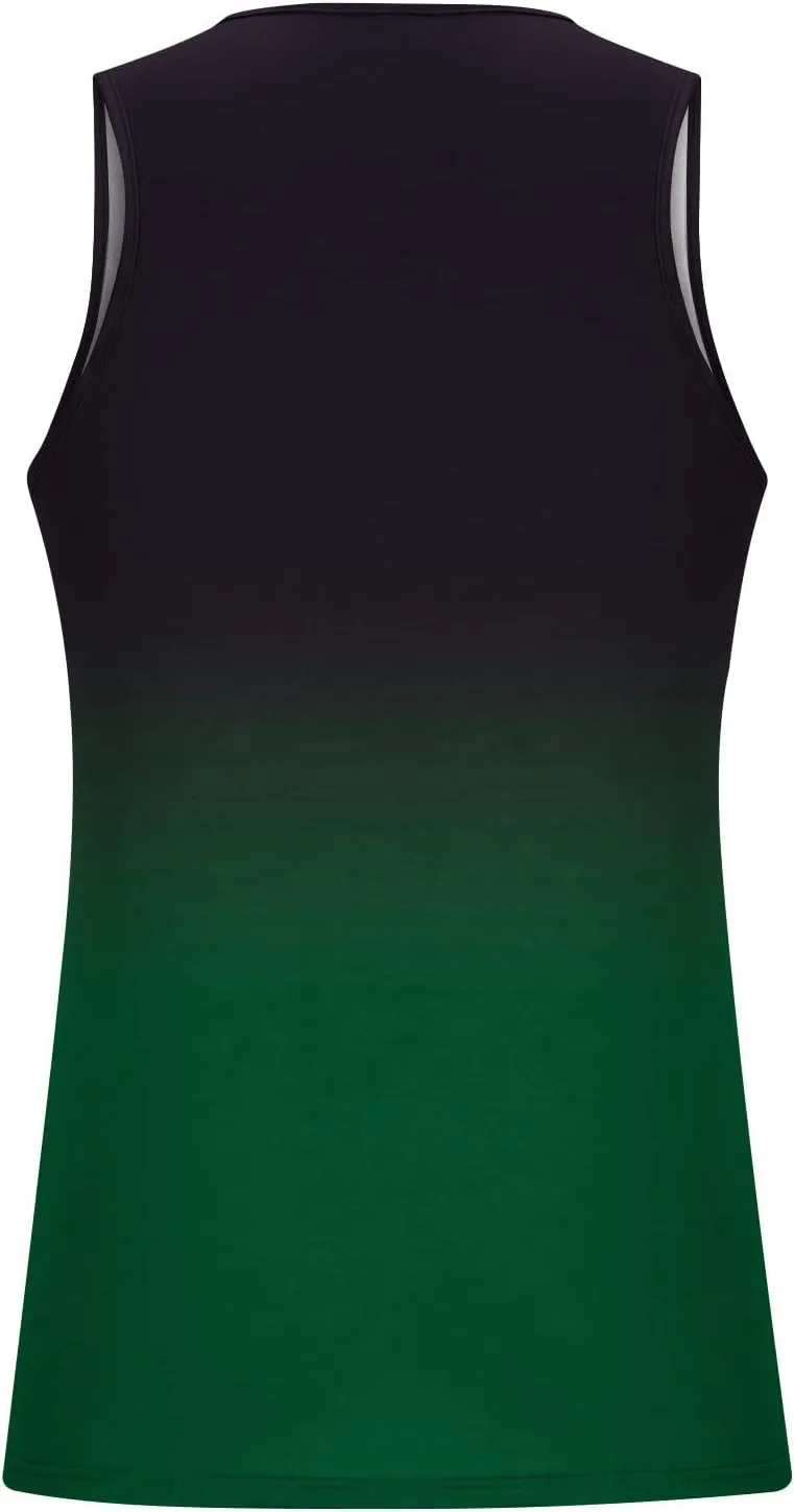 Men's Tank Tops Quick Dry Workout Swim Beach Shirts Sleeveless Shirts for Bodybuilding Gym Fitness Gradient