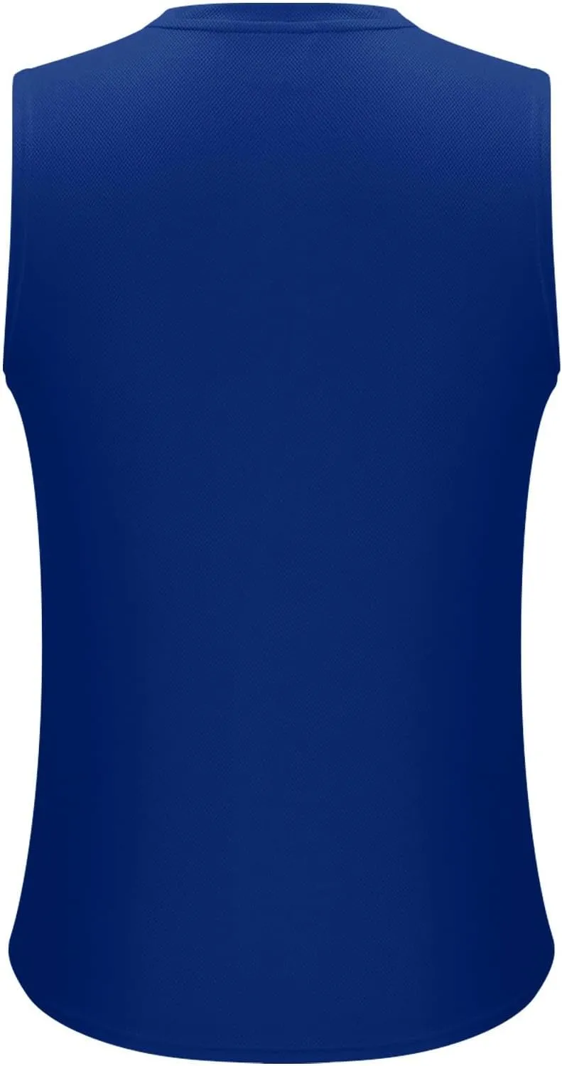 Mens Workout Tank Tops Mesh Muscle Fitness Sleeveless Shirts Quick Dry Lightweight Basic Solid Running Training Tops