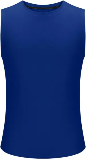 Mens Workout Tank Tops Mesh Muscle Fitness Sleeveless Shirts Quick Dry Lightweight Basic Solid Running Training Tops