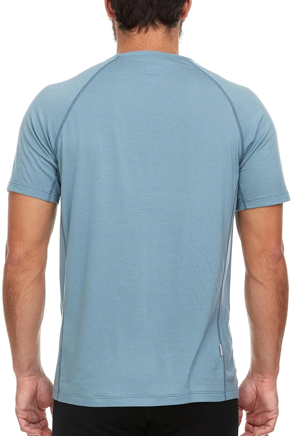 Merino Wool Mens Micro Weight Raglan T-Shirt - Short Sleeve Athletic Shirt - Anti-Odor - Moisture Wicking
