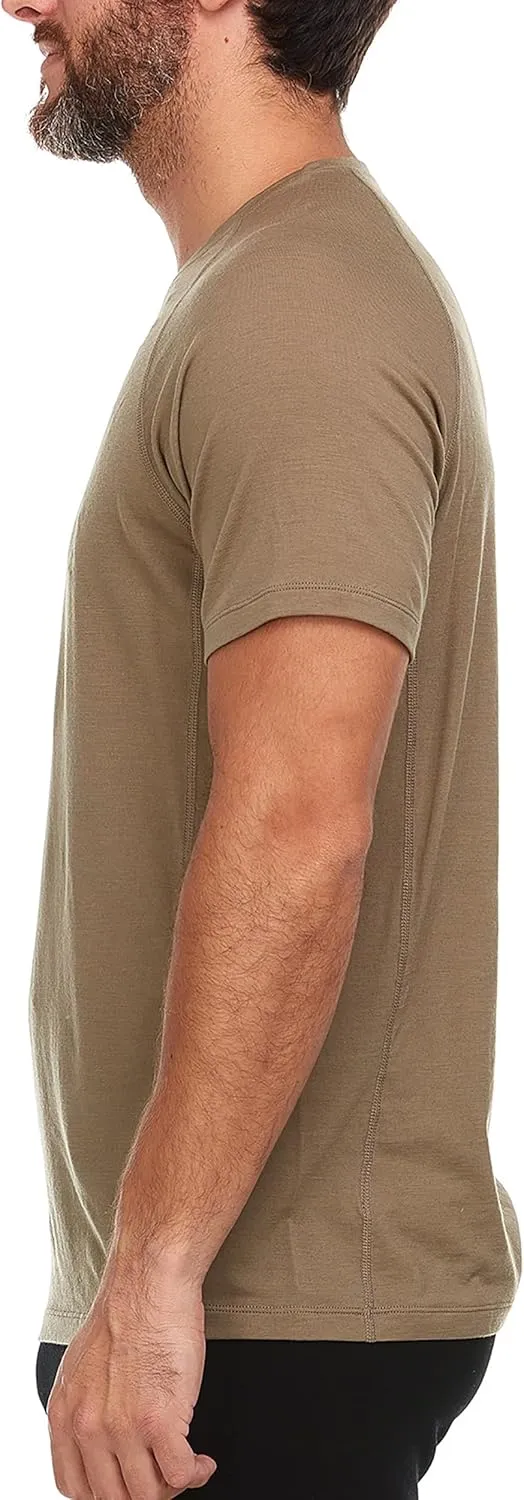 Merino Wool Mens Micro Weight Raglan T-Shirt - Short Sleeve Athletic Shirt - Anti-Odor - Moisture Wicking
