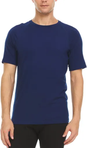 Merino Wool Mens Micro Weight Raglan T-Shirt - Short Sleeve Athletic Shirt - Anti-Odor - Moisture Wicking