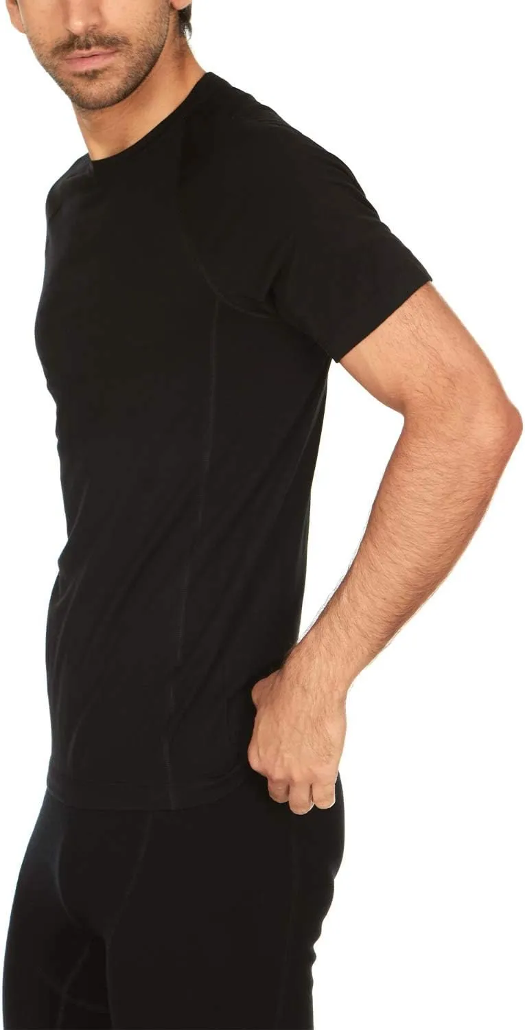 Merino Wool Mens Micro Weight Raglan T-Shirt - Short Sleeve Athletic Shirt - Anti-Odor - Moisture Wicking