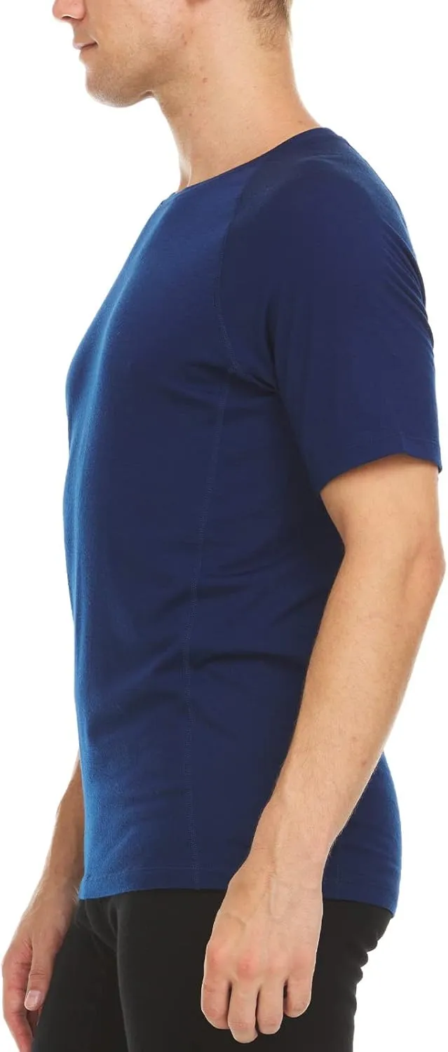 Merino Wool Mens Micro Weight Raglan T-Shirt - Short Sleeve Athletic Shirt - Anti-Odor - Moisture Wicking