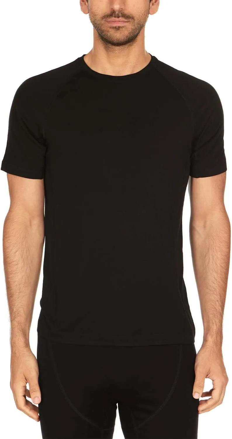 Merino Wool Mens Micro Weight Raglan T-Shirt - Short Sleeve Athletic Shirt - Anti-Odor - Moisture Wicking