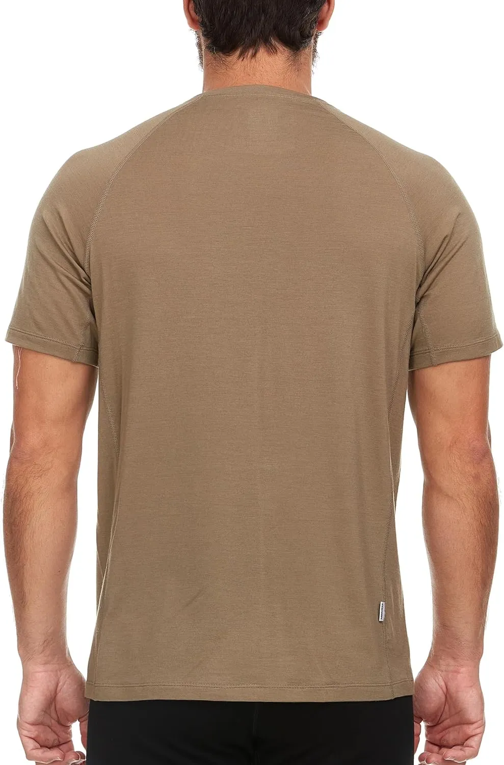 Merino Wool Mens Micro Weight Raglan T-Shirt - Short Sleeve Athletic Shirt - Anti-Odor - Moisture Wicking