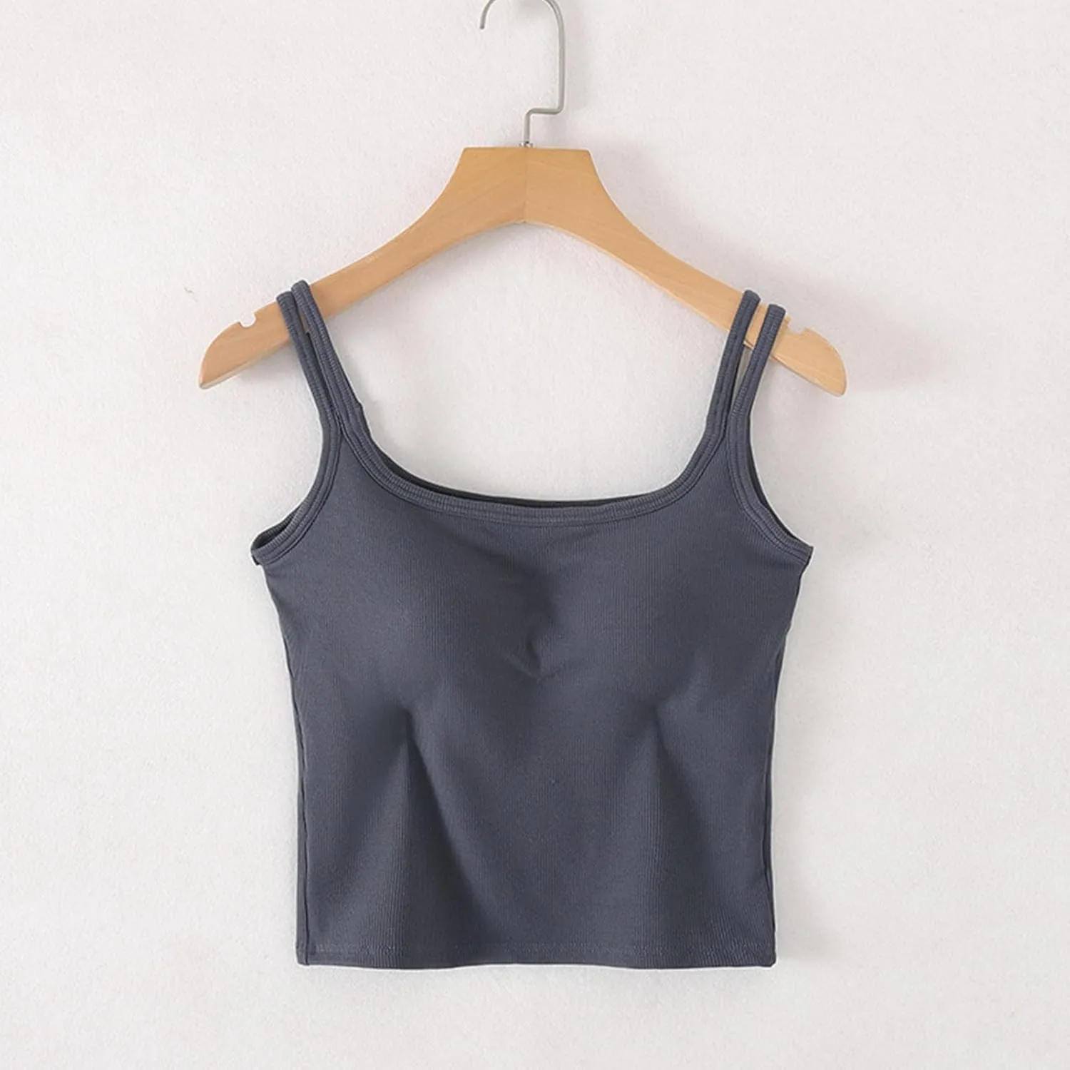 Padded Tank Tops for Women Pure Classic Fit Smooth Soft High Stretch Basic Tanks Casual Trendy Undershirts