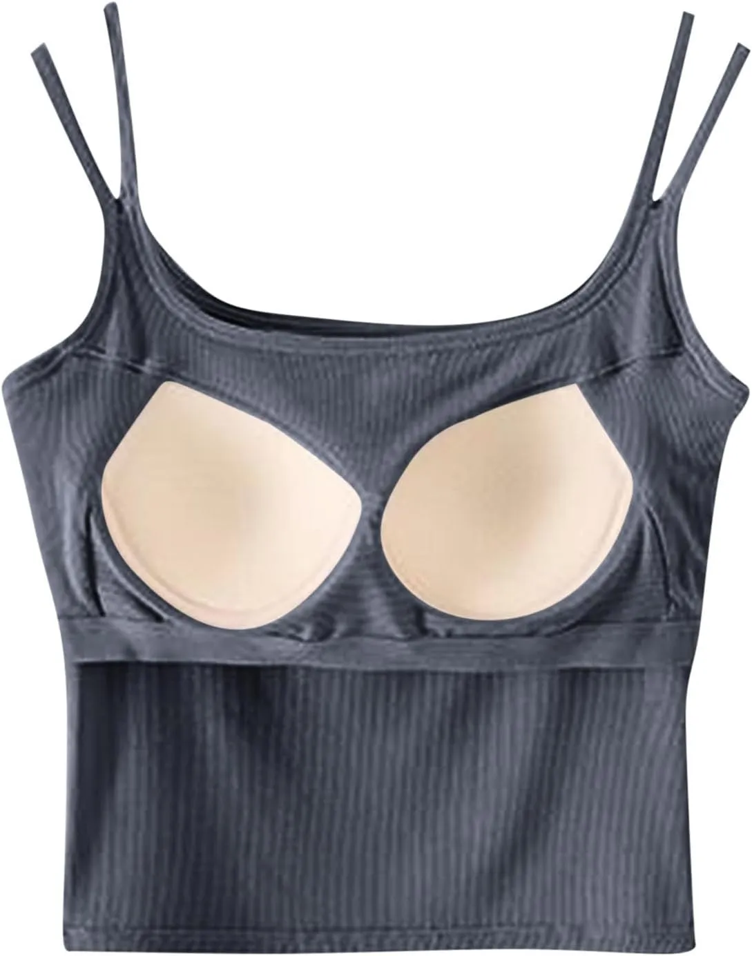 Padded Tank Tops for Women Pure Classic Fit Smooth Soft High Stretch Basic Tanks Casual Trendy Undershirts
