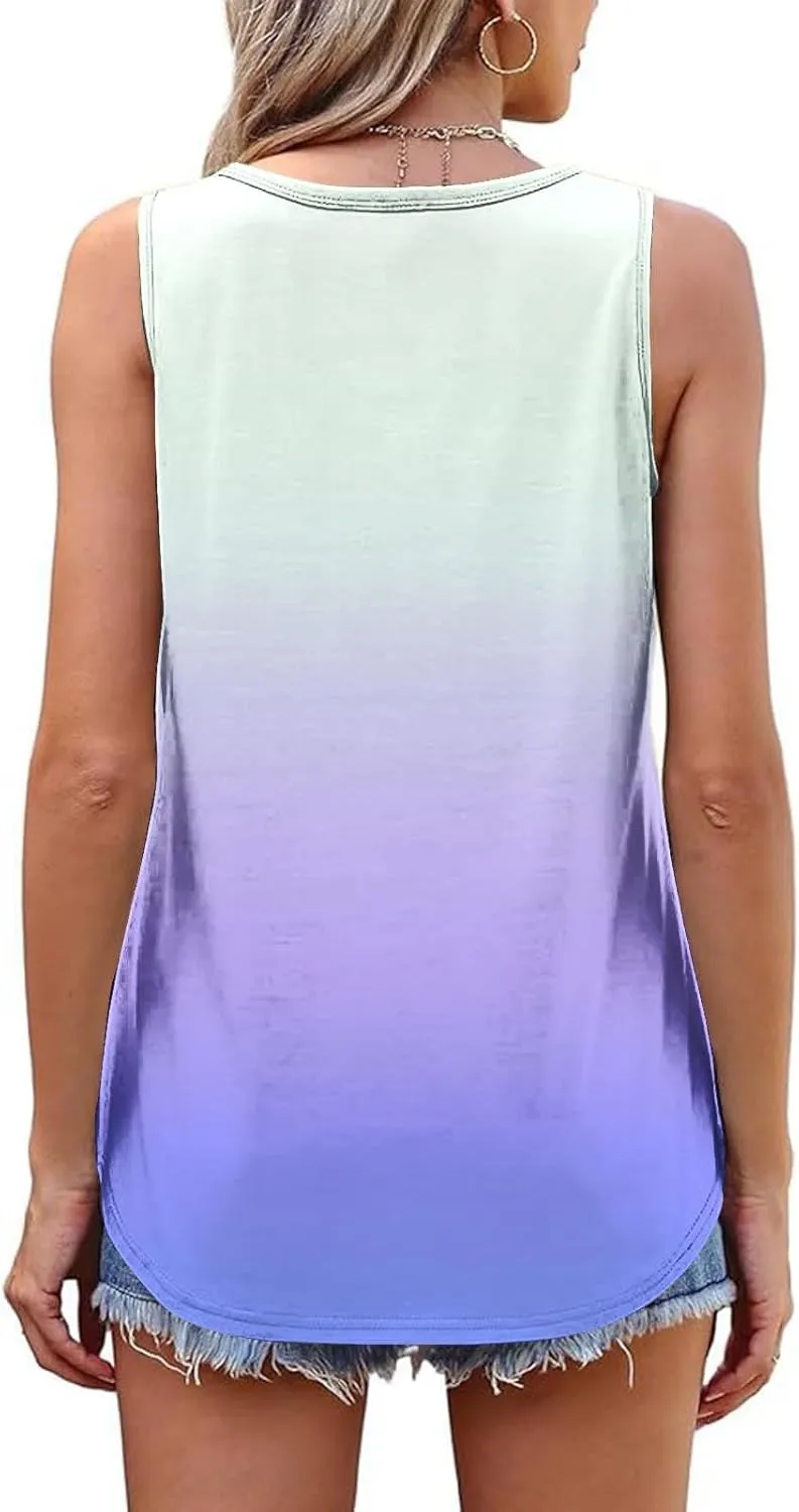 Quick-Dry Sporty Tank Top Women’s Sleeveless Shirt Lightweight Y2K Camis Beach Vacation Solid Color Blouses