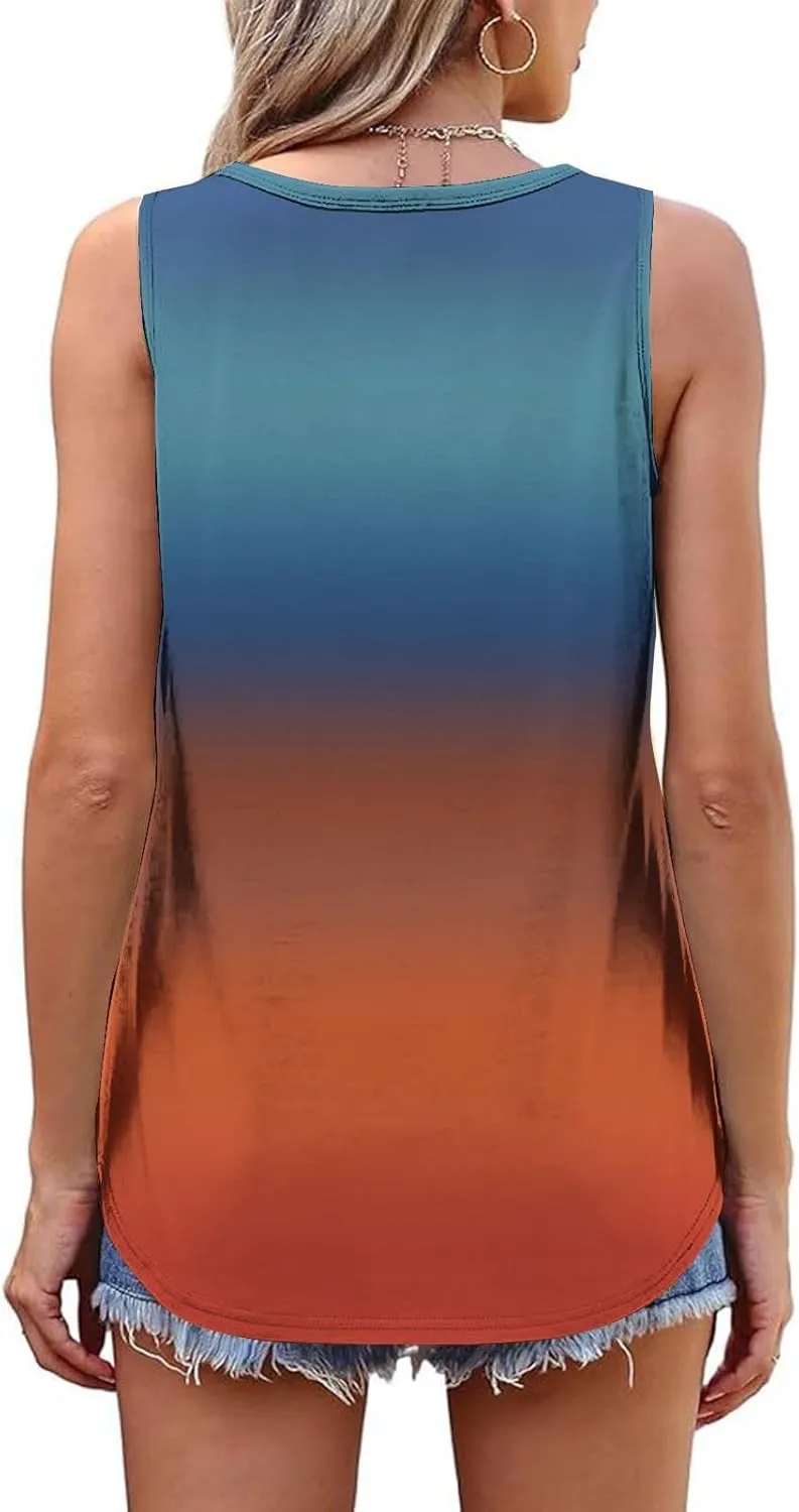 Quick-Dry Sporty Tank Top Women’s Sleeveless Shirt Lightweight Y2K Camis Beach Vacation Solid Color Blouses