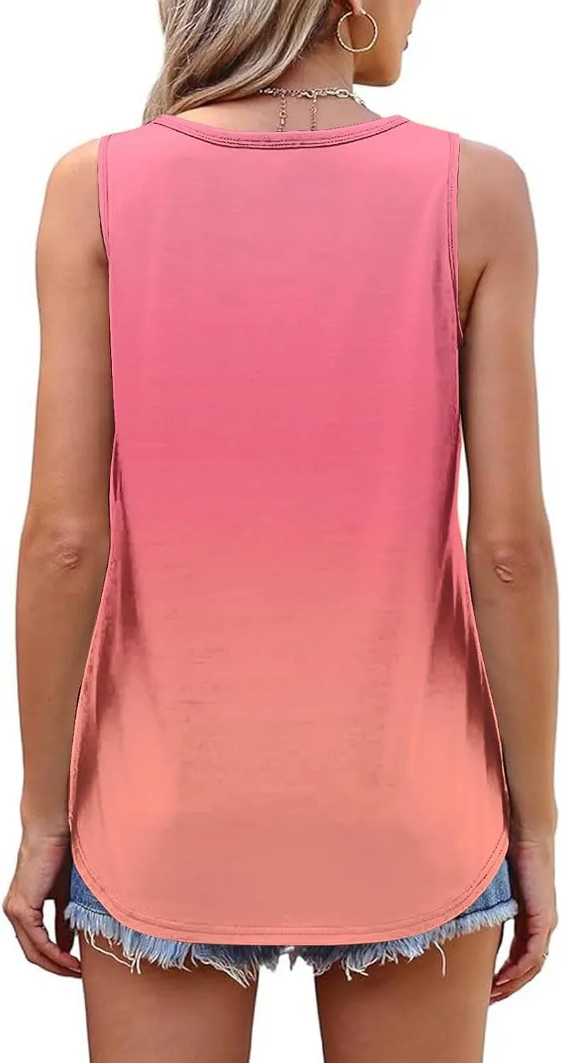 Quick-Dry Sporty Tank Top Women’s Sleeveless Shirt Lightweight Y2K Camis Beach Vacation Solid Color Blouses
