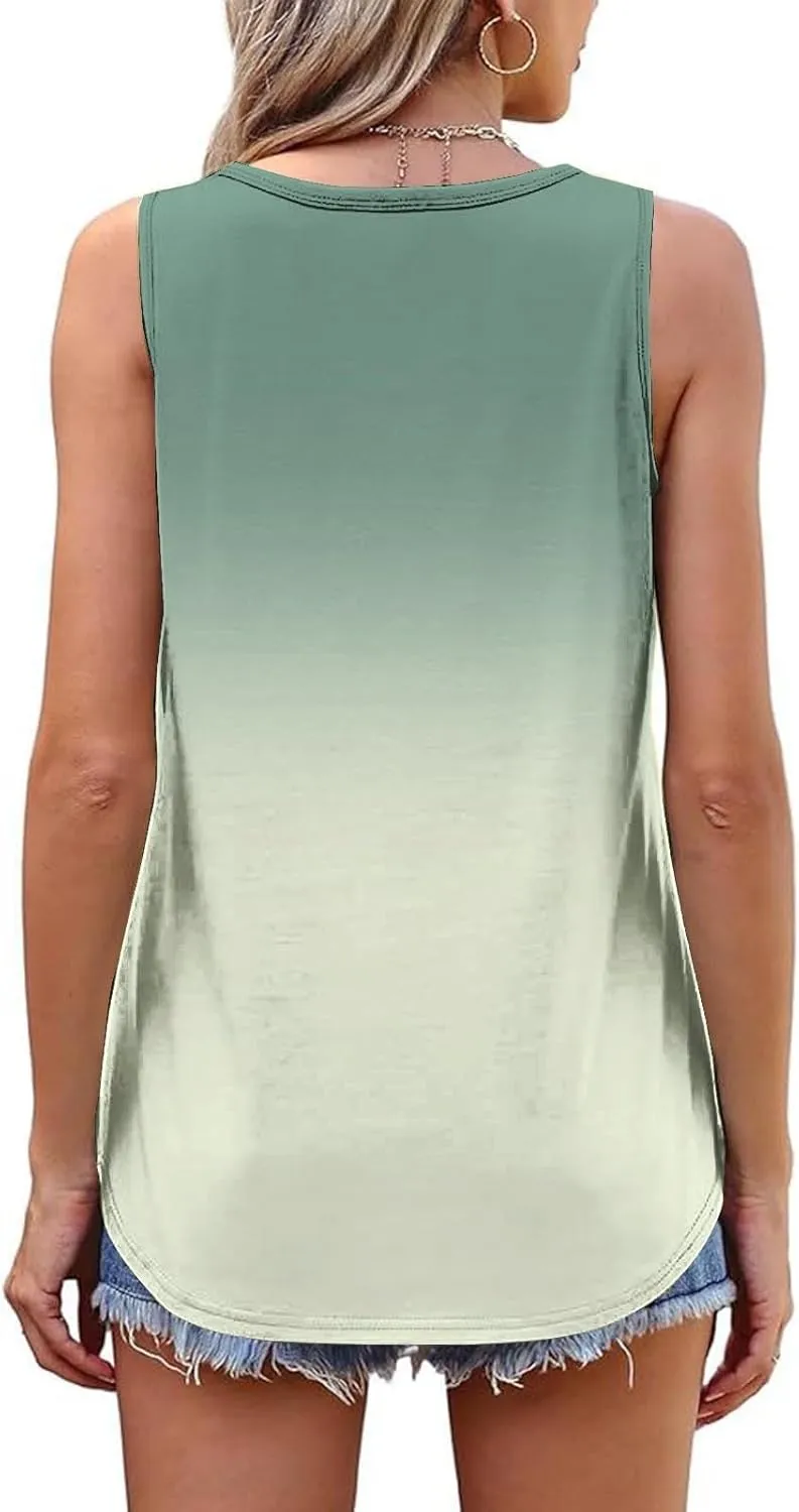 Quick-Dry Sporty Tank Top Women’s Sleeveless Shirt Lightweight Y2K Camis Beach Vacation Solid Color Blouses