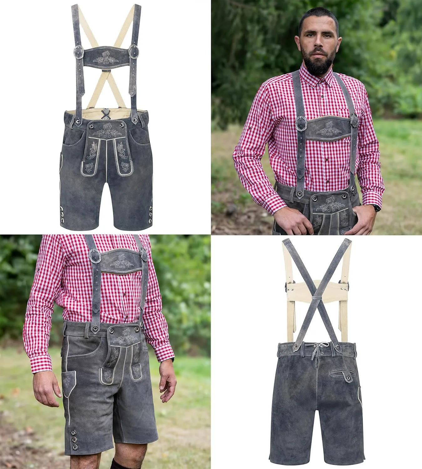 Schneberger Trachten Couture Lederhosen Men, Genuine Leather - Antique German Lederhosen, Bavarian Oktoberfest Trouser
