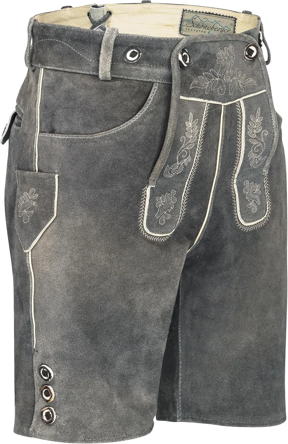 Schneberger Trachten Couture Lederhosen Men, Genuine Leather - Antique German Lederhosen, Bavarian Oktoberfest Trouser