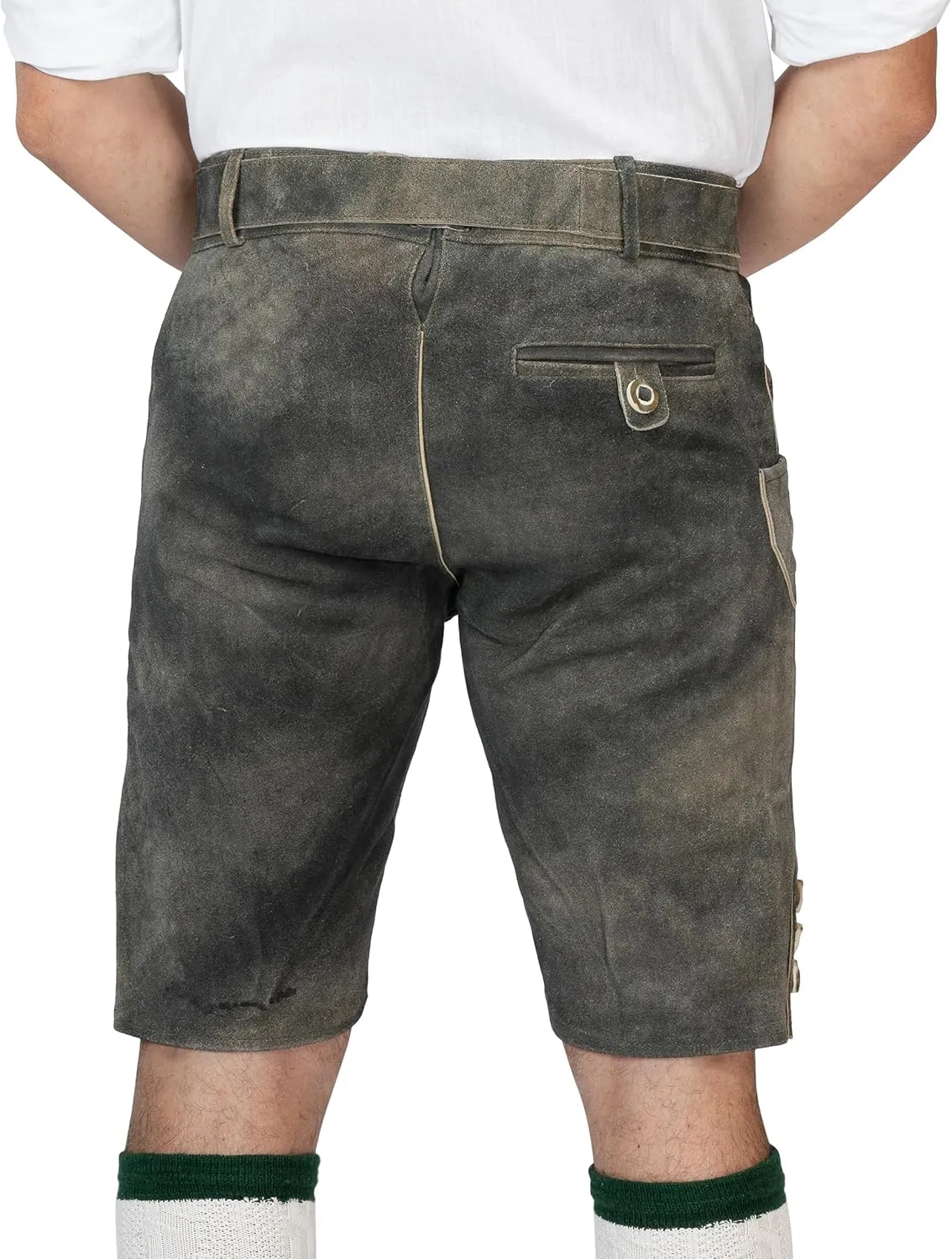 Schneberger Trachten Couture Lederhosen Men, Genuine Leather, German Lederhosen with Bavarian Belt, Oktoberfest trouser
