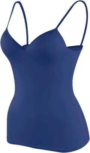 Shelf Bra Camisole Tops for Women Adjustable Spaghetti Strap Tank Tops Soft Casual Cotton Camis Shirts