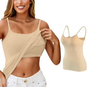 Shelf Bra Camisole Tops for Women Adjustable Spaghetti Strap Tank Tops Soft Casual Cotton Camis Shirts