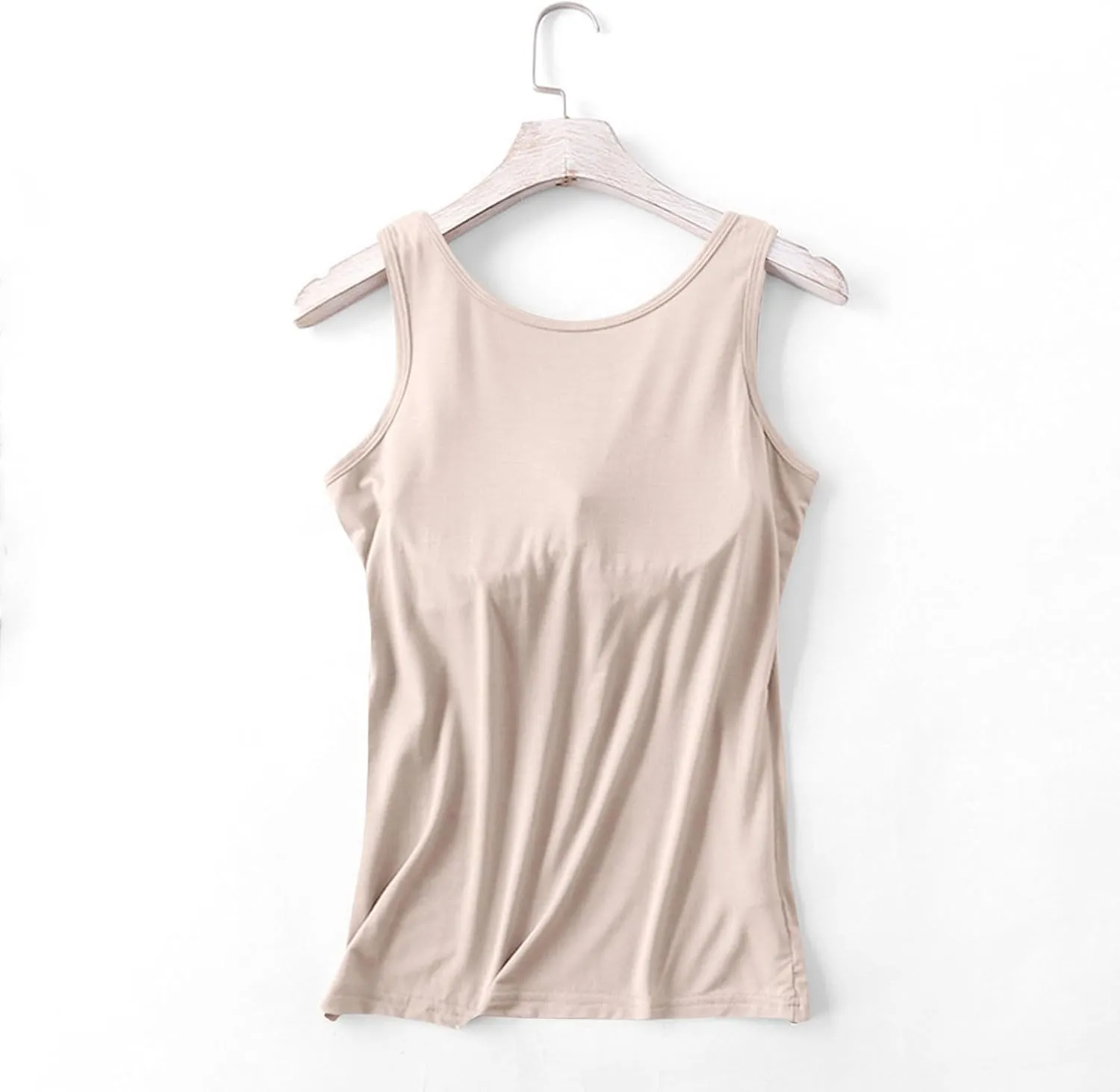 Shelf Bra Tanks for Women Summer Trendy Padded Tank Tops Basic Classic Cozy Undershirts Outfit with Built in Bras