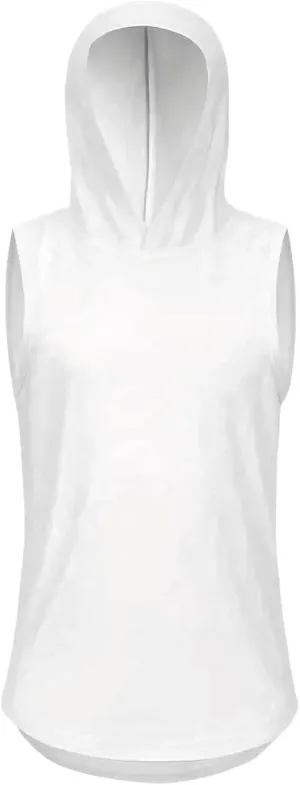 Sleeveless Hoodie Tank Tops for Men Breathable Mesh Workout Cut Off Gym Shirts Summer Lightweight Pullover Basic Tees