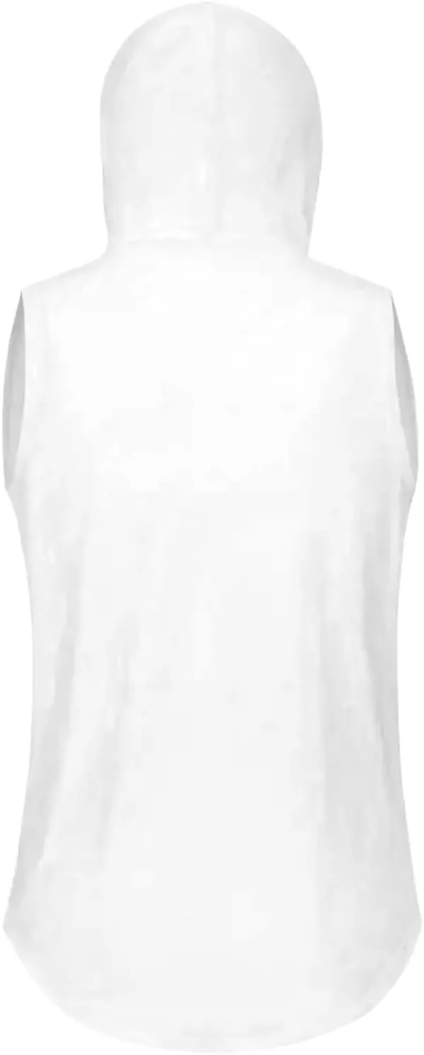 Sleeveless Hoodie Tank Tops for Men Breathable Mesh Workout Cut Off Gym Shirts Summer Lightweight Pullover Basic Tees