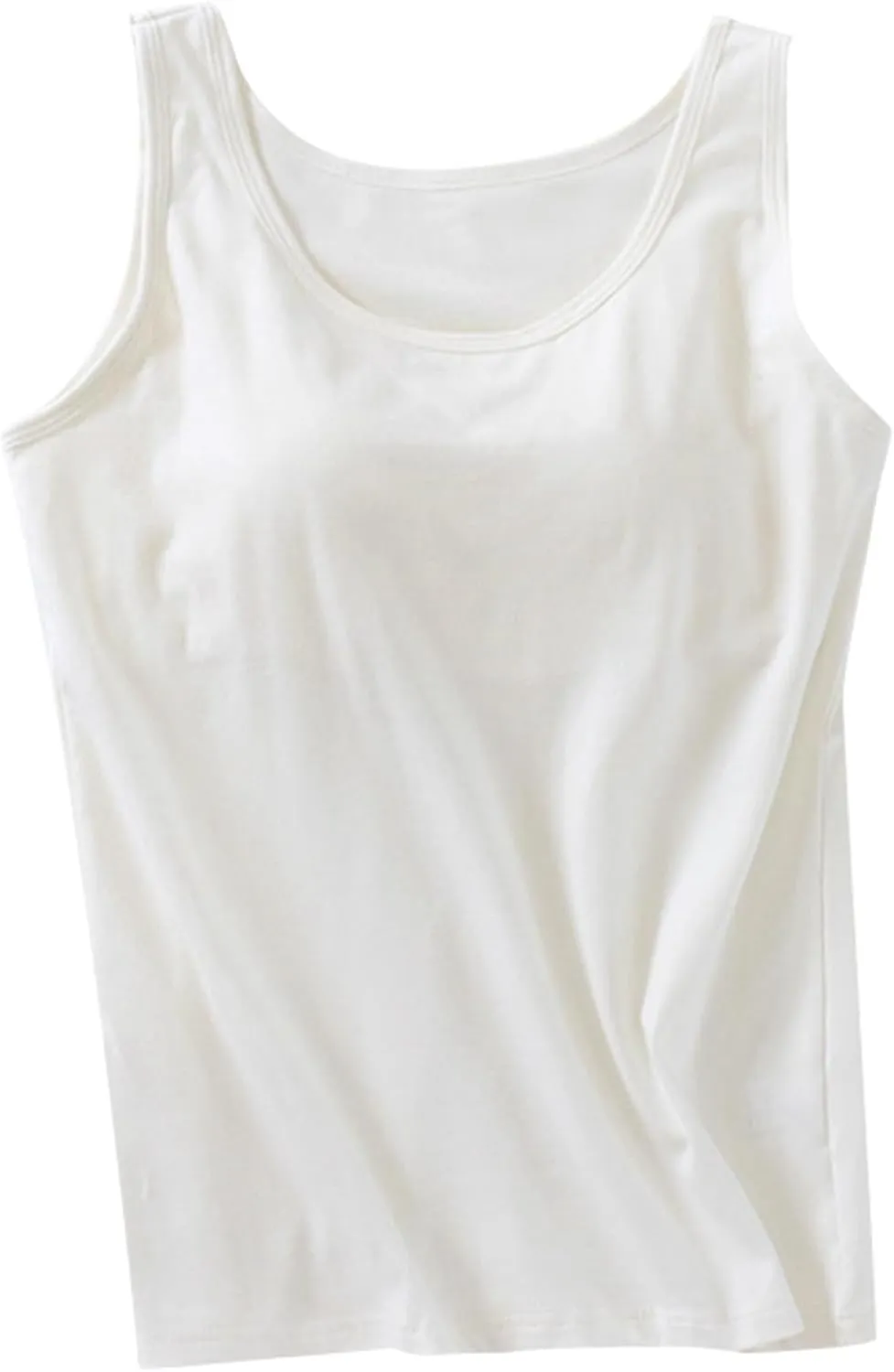 Tank Top for Women Built in Shelf Bra Spaghetti Strap Camisoles Workout Yoga Cotton Camis Shirts