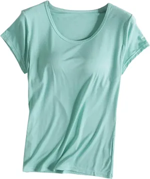 Tank Top for Women Built in Shelf Bra Spaghetti Strap Camisoles Workout Yoga Cotton Camis Shirts