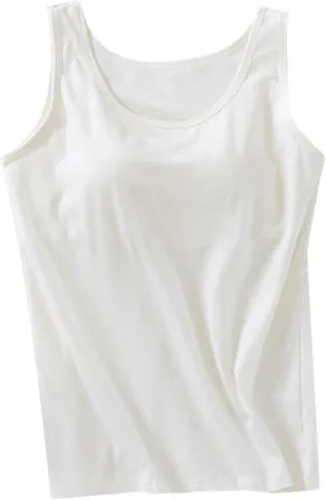 Tank Top for Women Built in Shelf Bra Spaghetti Strap Camisoles Workout Yoga Cotton Camis Shirts