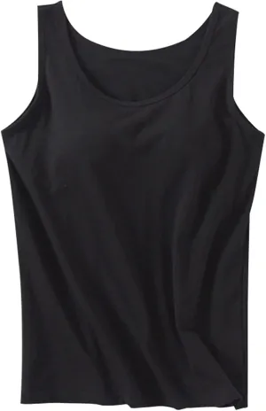 Tank Top for Women Built in Shelf Bra Spaghetti Strap Camisoles Workout Yoga Cotton Camis Shirts