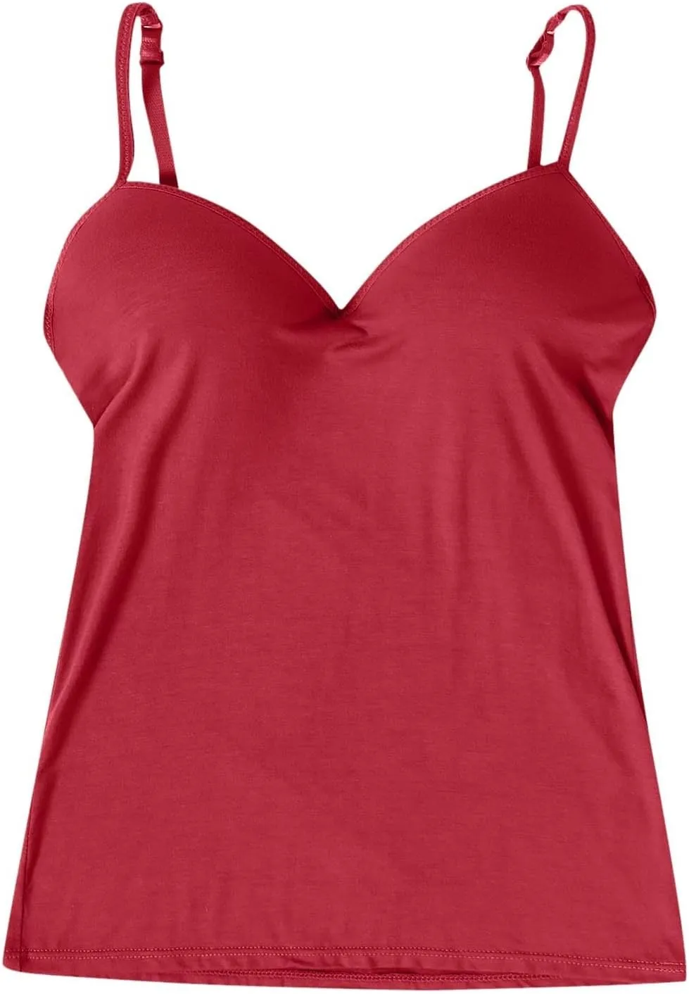 Tank Top for Women with Built-in Padded Bra Racerback Camisoles Basic Breathable Cotton Camis Shirt