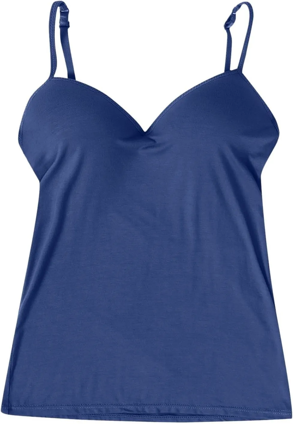 Tank Top for Women with Built-in Padded Bra Racerback Camisoles Basic Breathable Cotton Camis Shirt