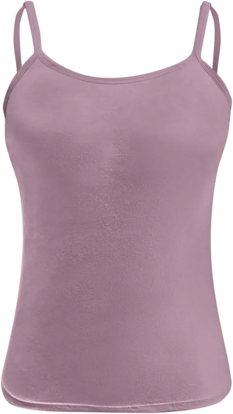 Tank Top for Women Wtih Shelf Bra Adjustable Straps Camisoles Soft Casual Cotton Camis Shirt