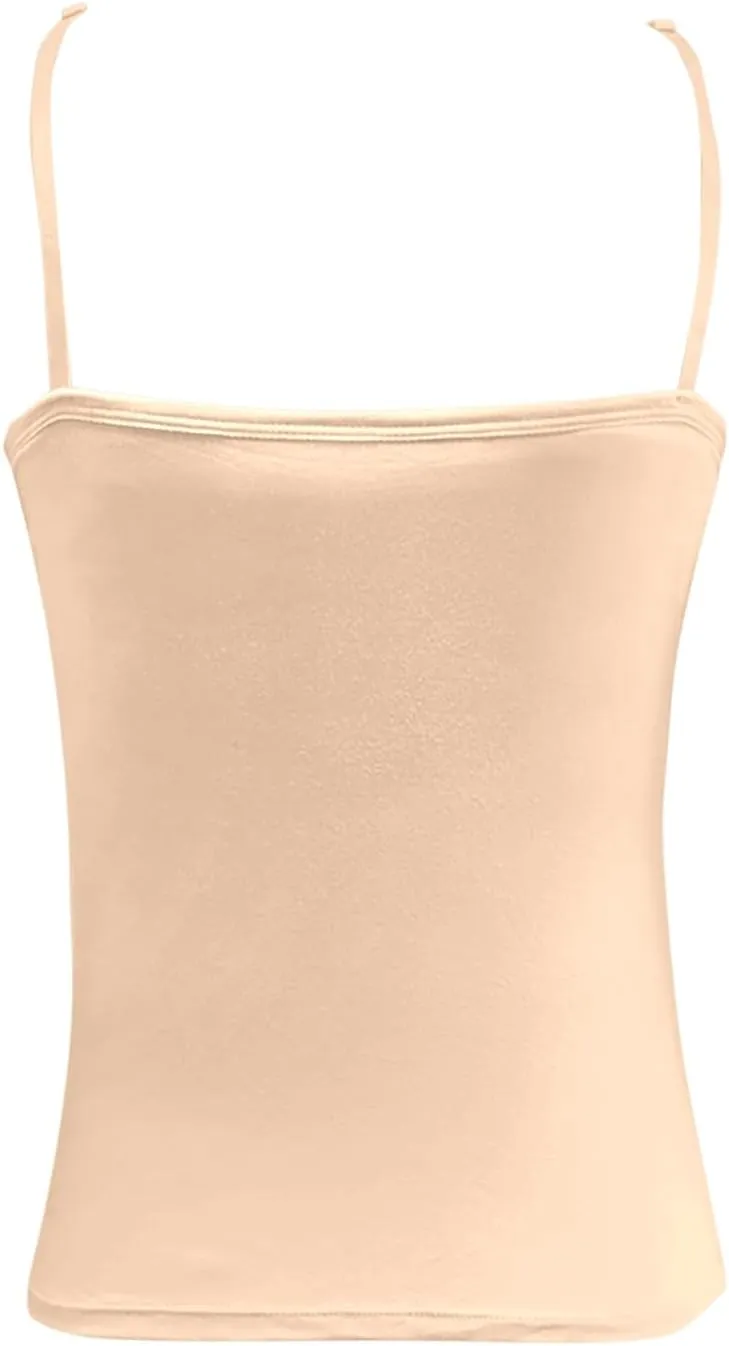 Tank Top for Women Wtih Shelf Bra Adjustable Straps Camisoles Soft Casual Cotton Camis Shirt