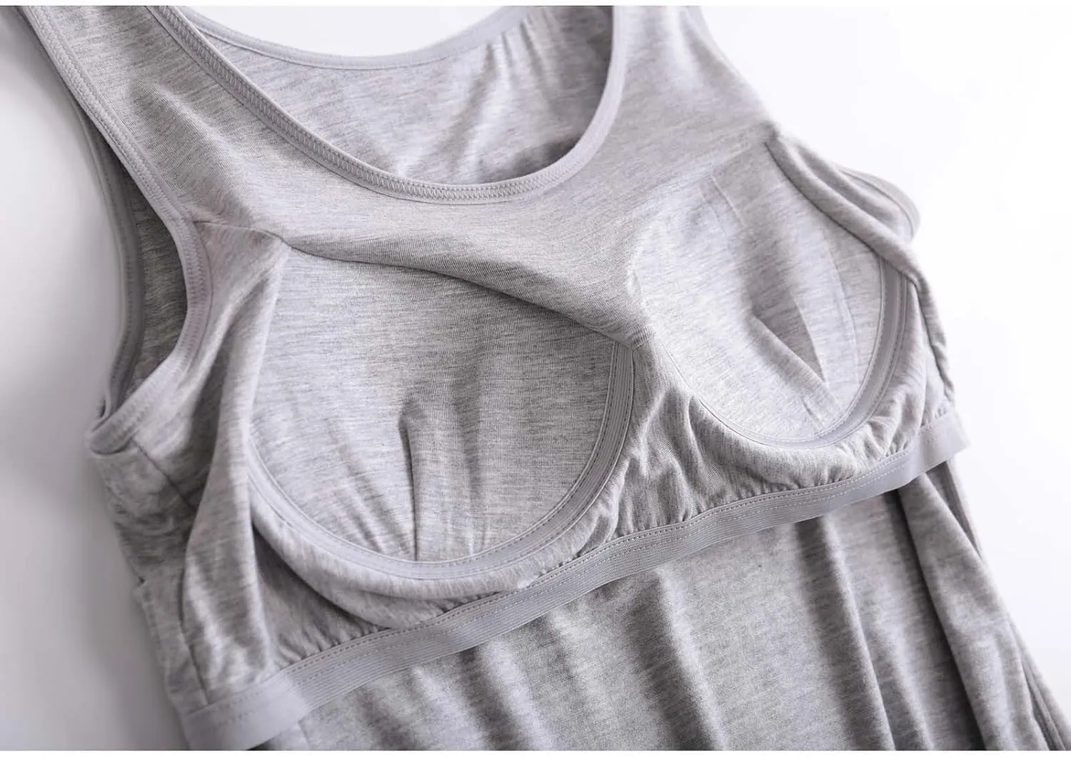 Tank Top with Built in Bra for Women Racerback Workout Shelf Bras Tanks Basic Padded Yoga Shirt Modal Undershirt