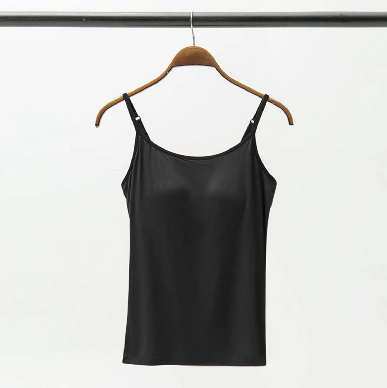 Tank Tops for Women Built in Bra Adjustable Spaghetti Strap Summer Sexy Back Cross Outfits Workout Layering Camisole