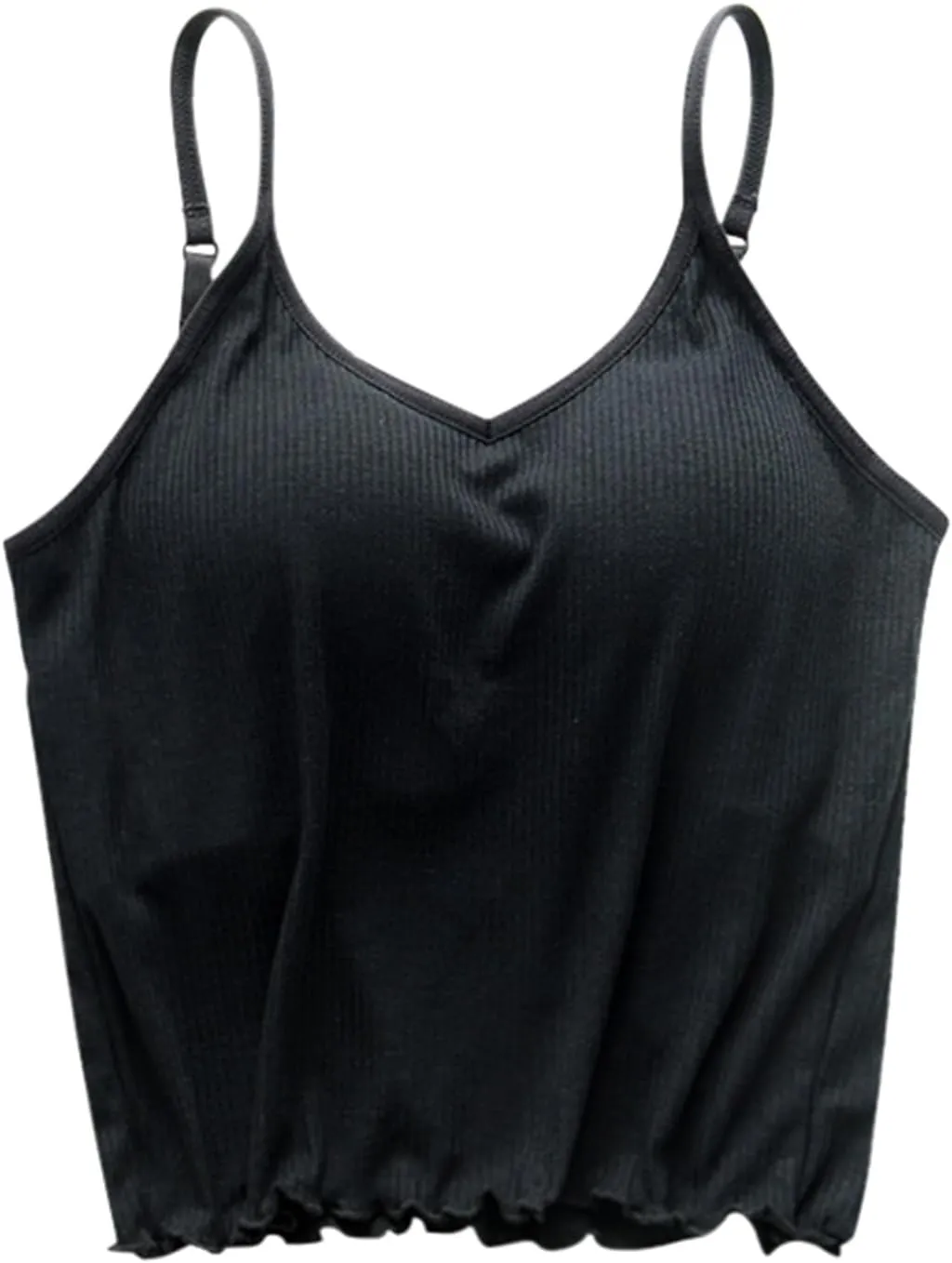Tank Tops for Women Built in Bra Adjustable Spaghetti Strap Summer Sexy Back Cross Outfits Workout Layering Camisole