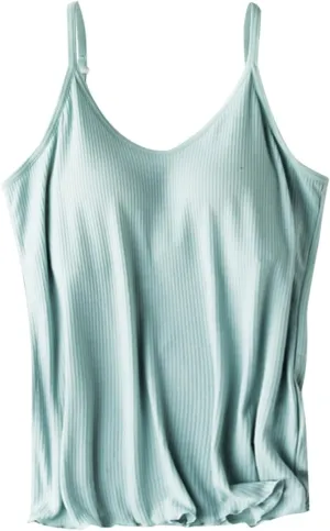 Tank Tops for Women Thread with Chest Pad Without Wearing Bra One Tank Top Camisole Tops for Women Women's Tank