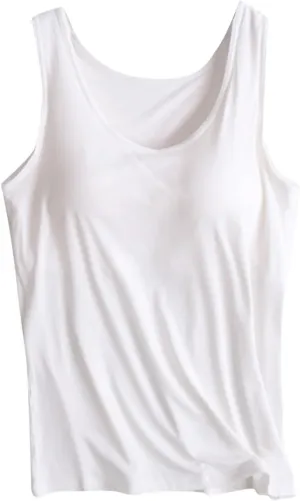 Tank Tops with Built in Bra for Women Athletic Camisole Vest Summer Casual Padded Yoga Sports Shirts Undershirt