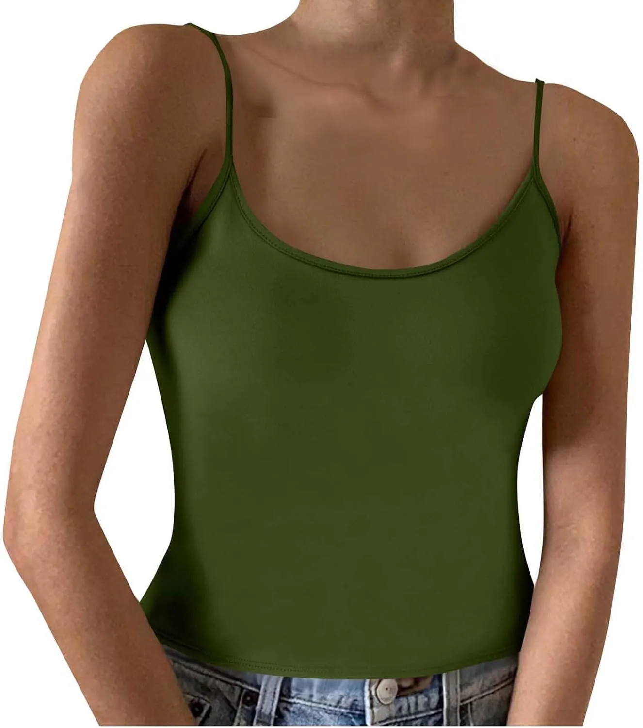 TARIENDY Womens Tank Tops Athletic Workout Casual Summer Sleeveless Camis Plain Slim Fit Comfy Spaghetti Strap Basic Top