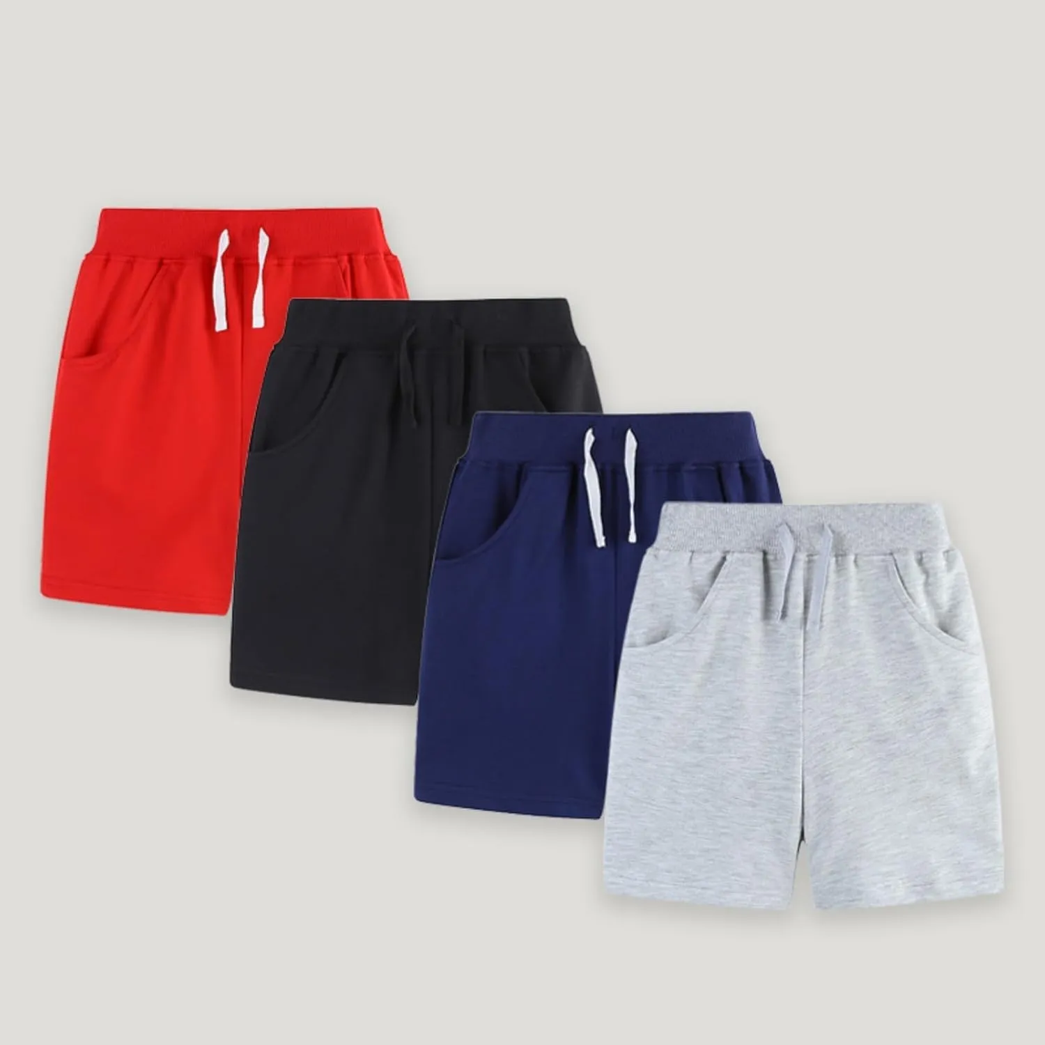 Toddler Boys Girls Basketball Shorts Solid Cotton Athletic Running Shorts Quick Dry Pull on Jogger Pants Summer Clothes