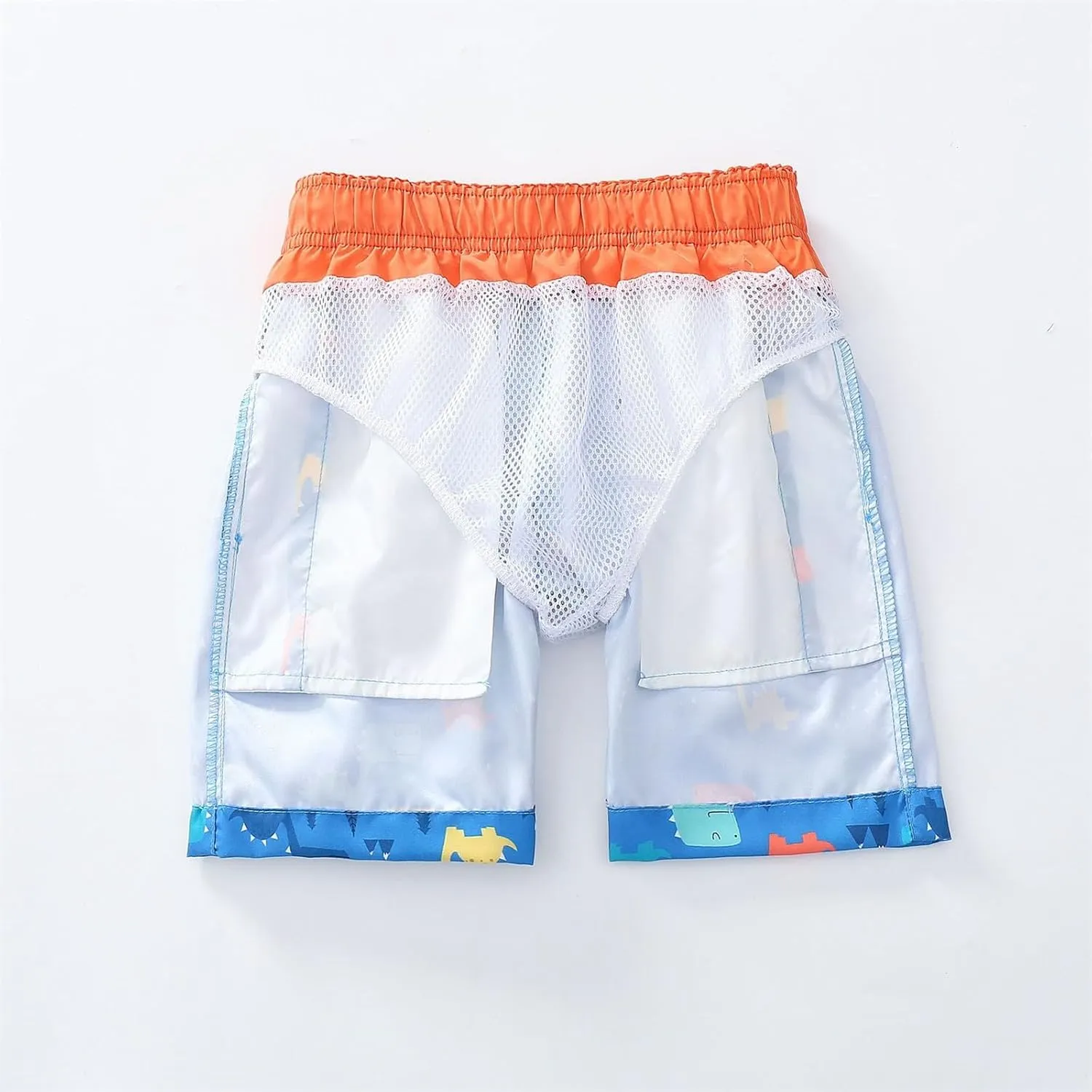 Toddler Cotton Summer Beach Shorts Boys Swim Trunks Elastic Waist Drawstring Loose Fit Athletic Girls Summer Wear