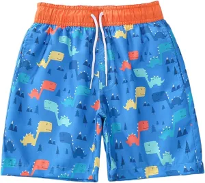 Toddler Cotton Summer Beach Shorts Boys Swim Trunks Elastic Waist Drawstring Loose Fit Athletic Girls Summer Wear