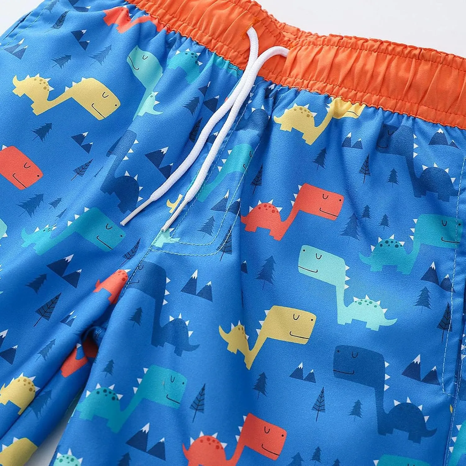 Toddler Cotton Summer Beach Shorts Boys Swim Trunks Elastic Waist Drawstring Loose Fit Athletic Girls Summer Wear