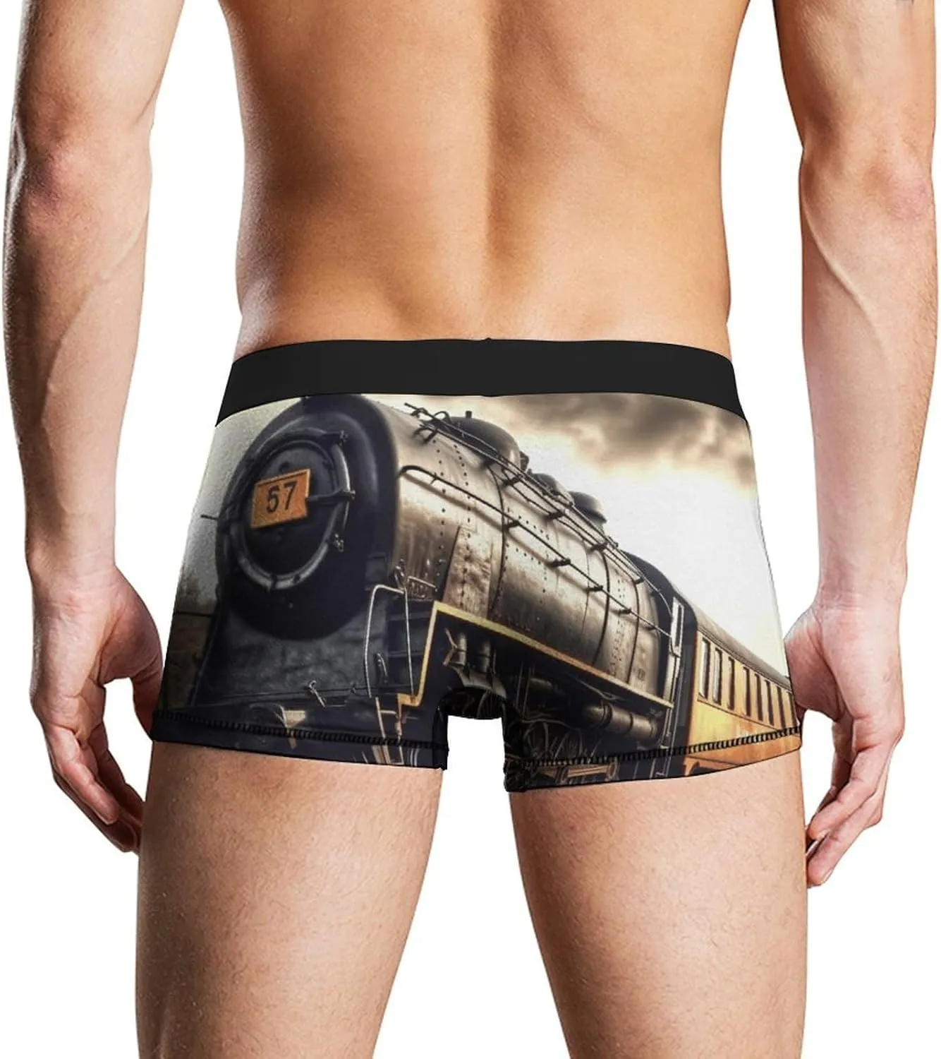 Train Boxer Briefs for Men Breathable Underwear Boxer Brief Comfort Soft Trunk Underwear for Men