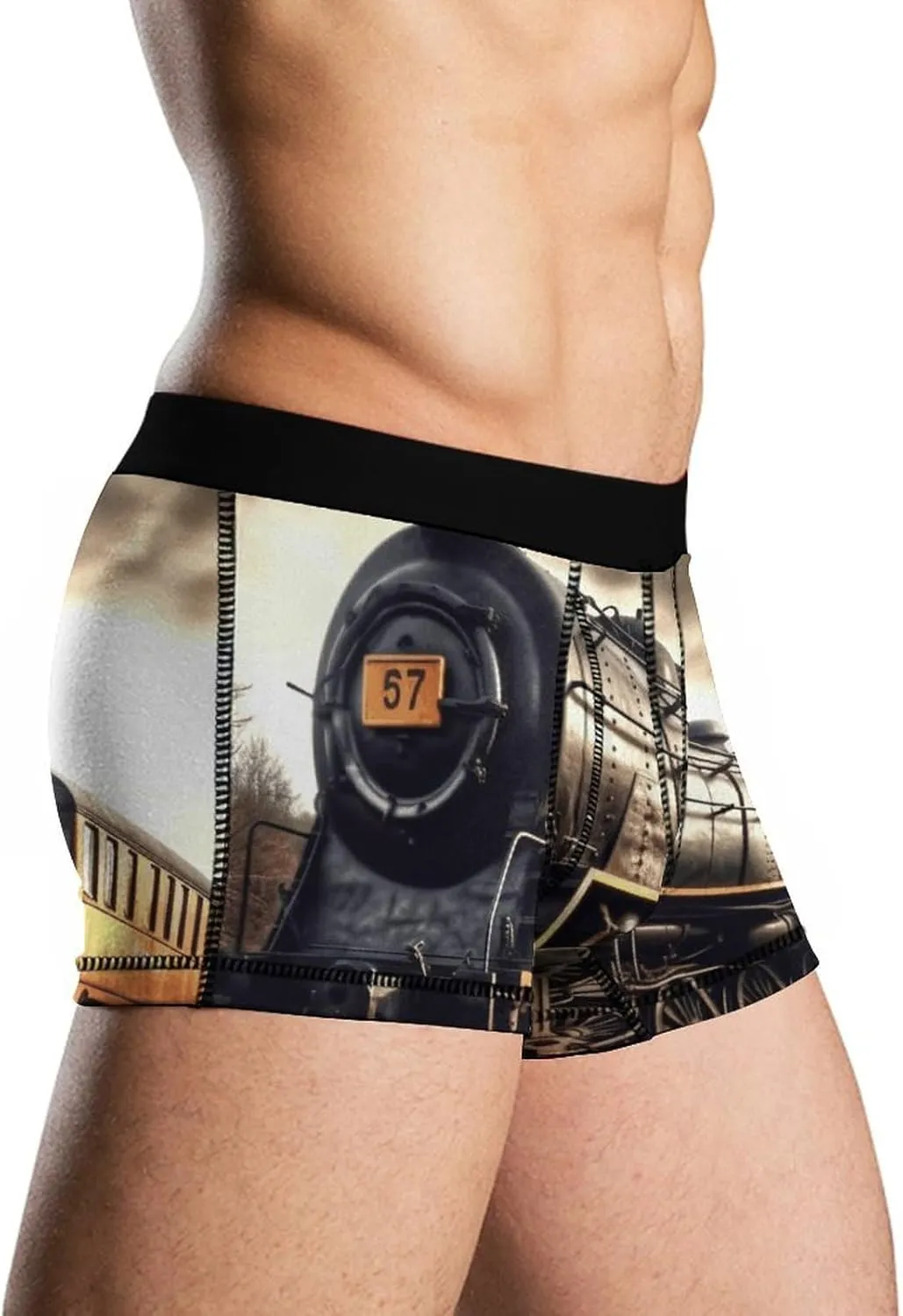 Train Boxer Briefs for Men Breathable Underwear Boxer Brief Comfort Soft Trunk Underwear for Men