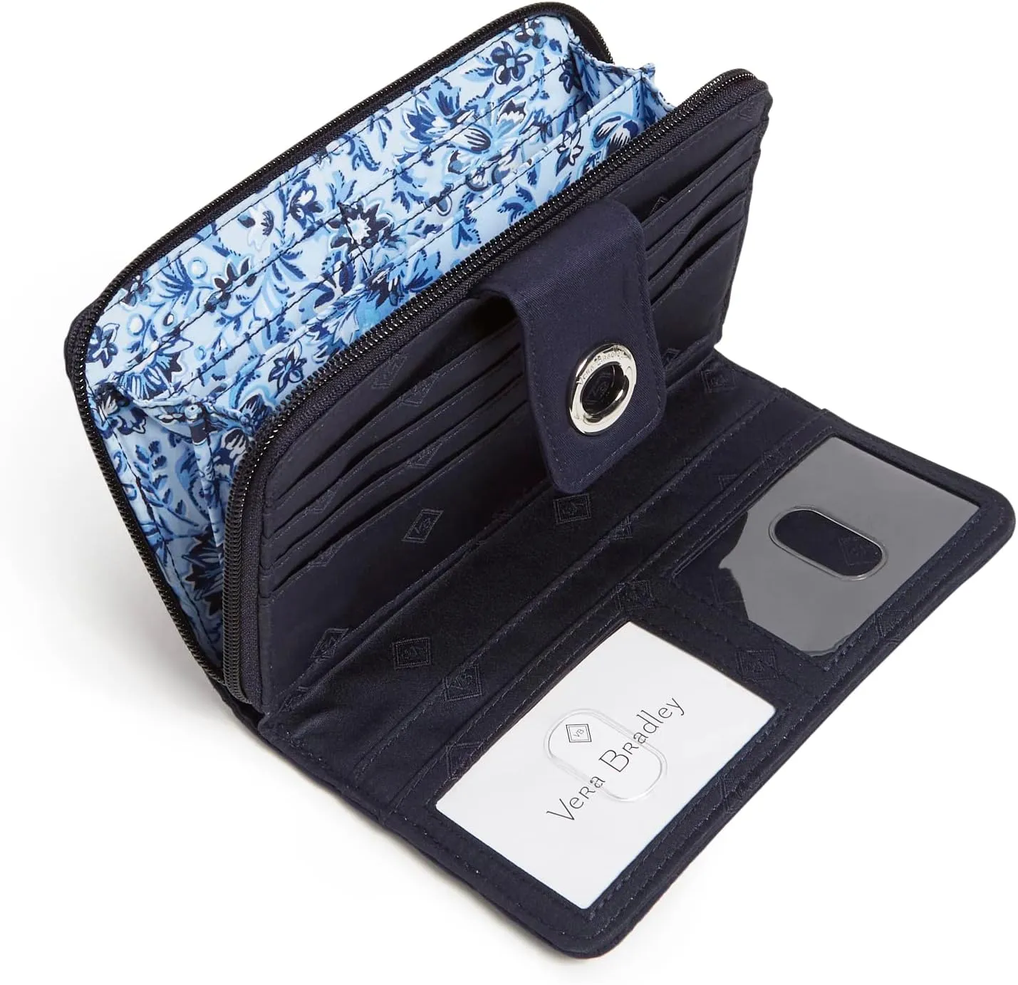 Vera Bradley Iconic RFID Turnlock Wallet, Signature Cotton