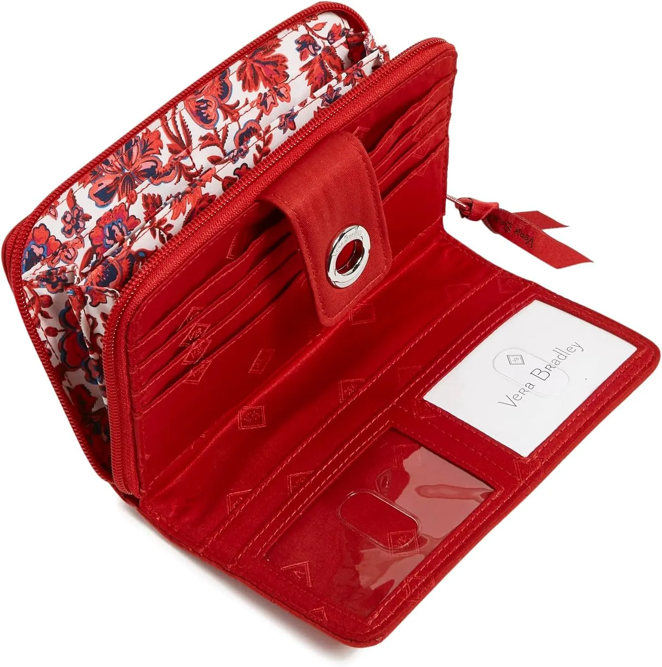 Vera Bradley Iconic RFID Turnlock Wallet, Signature Cotton