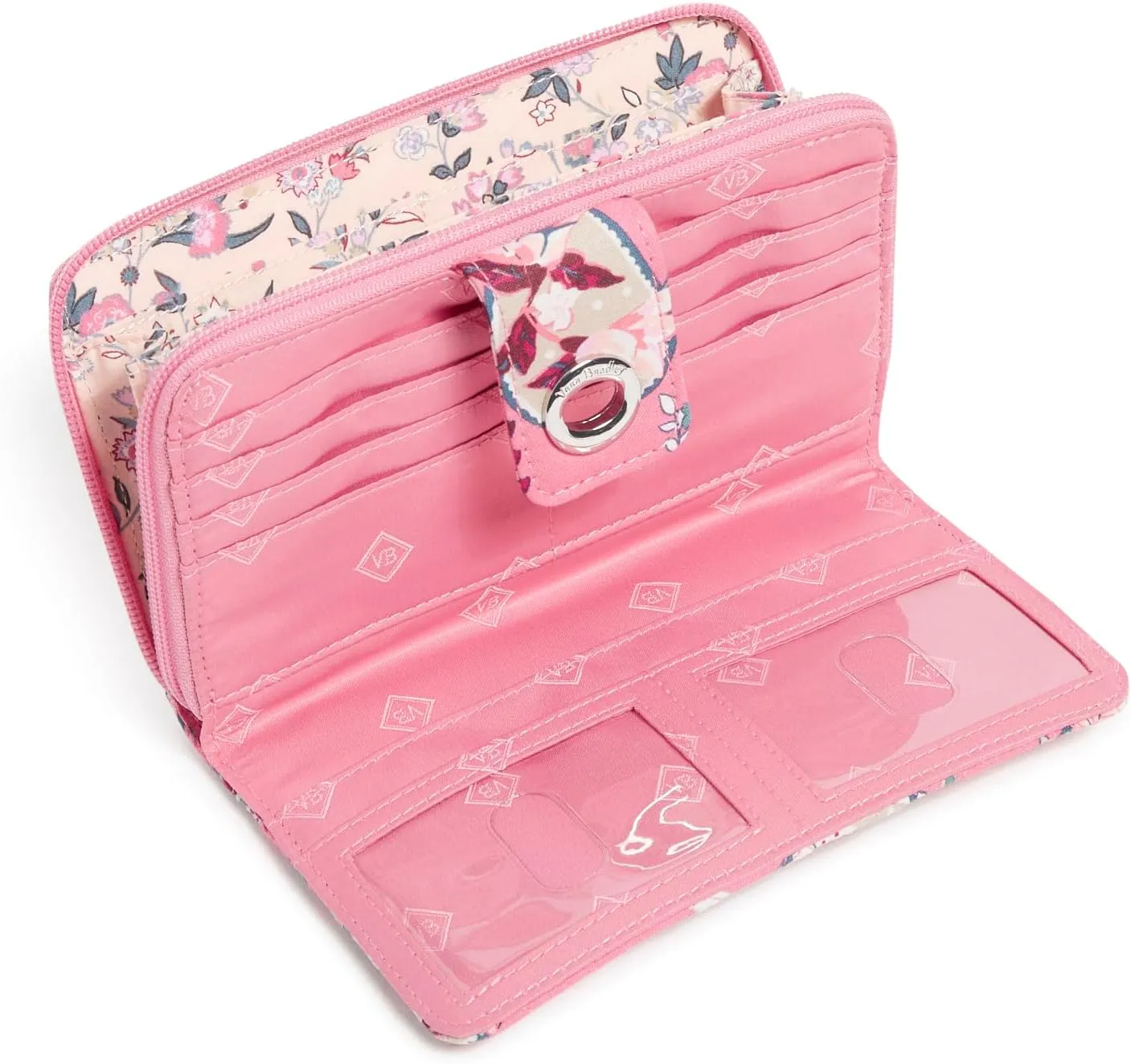 Vera Bradley Iconic RFID Turnlock Wallet, Signature Cotton