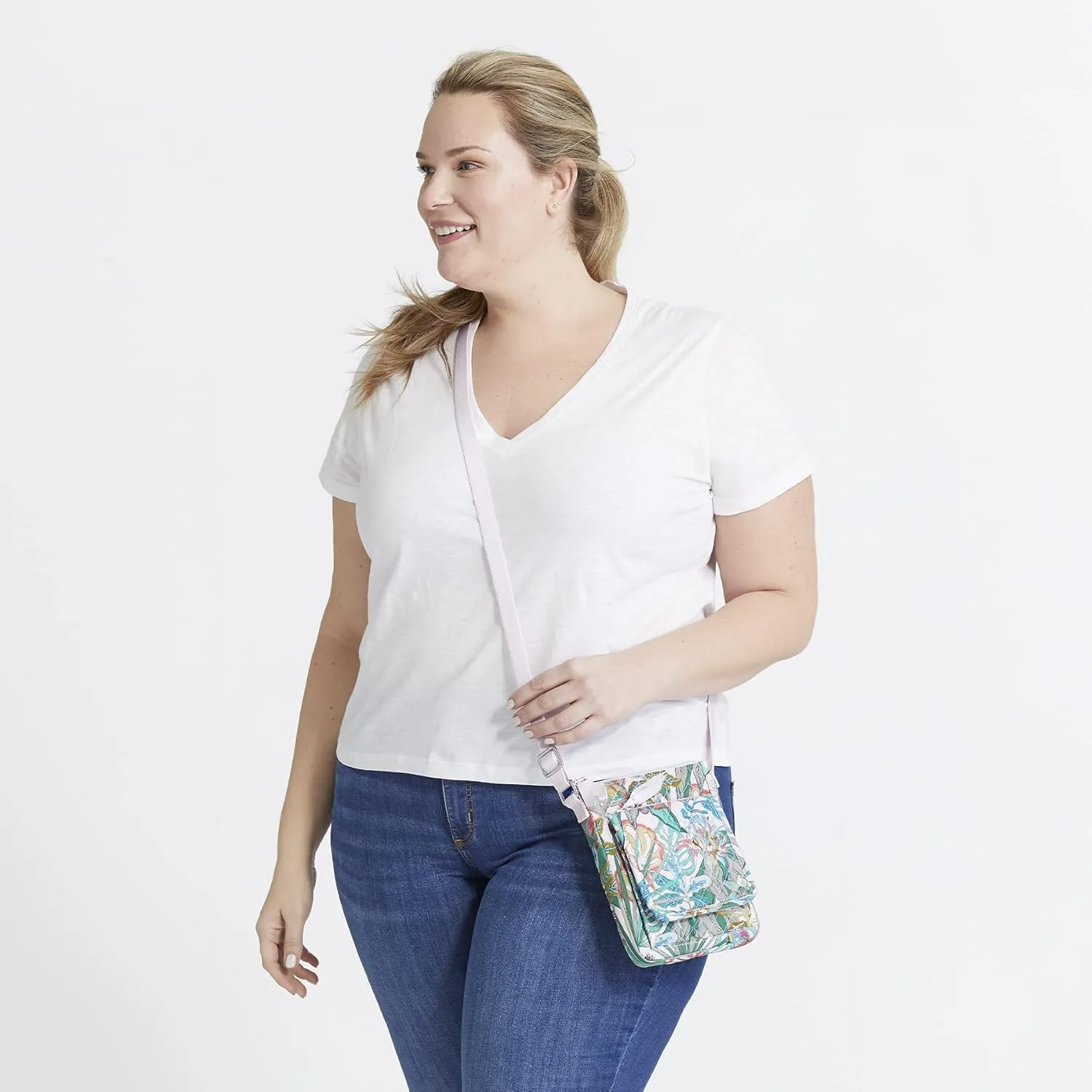 Vera Bradley Women's Cotton Mini Hipster Crossbody Purse with RFID Protection