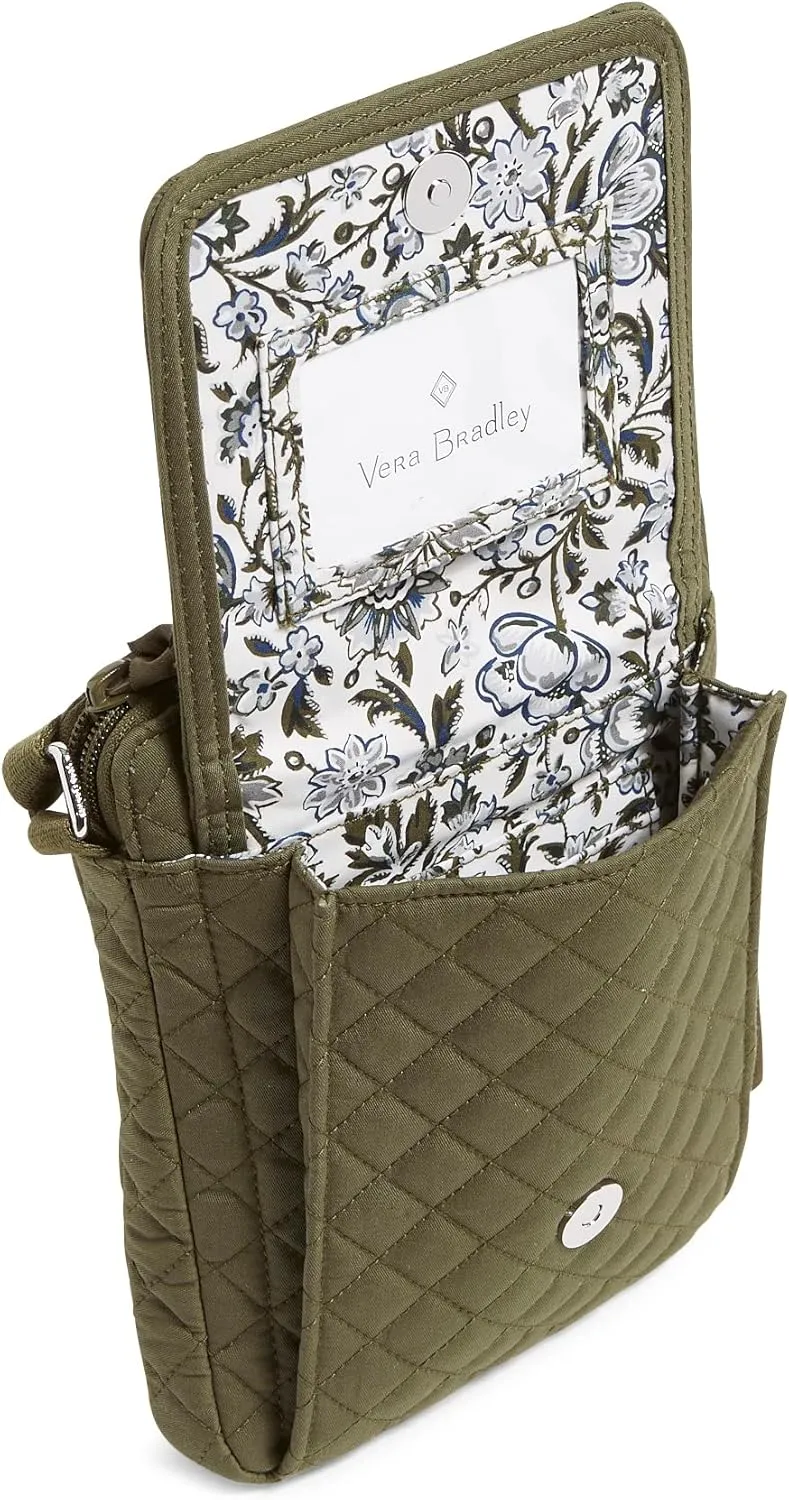 Vera Bradley Women's Cotton Mini Hipster Crossbody Purse with RFID Protection