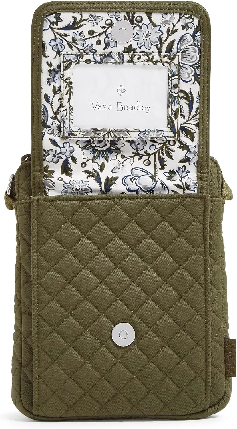 Vera Bradley Women's Cotton Mini Hipster Crossbody Purse with RFID Protection